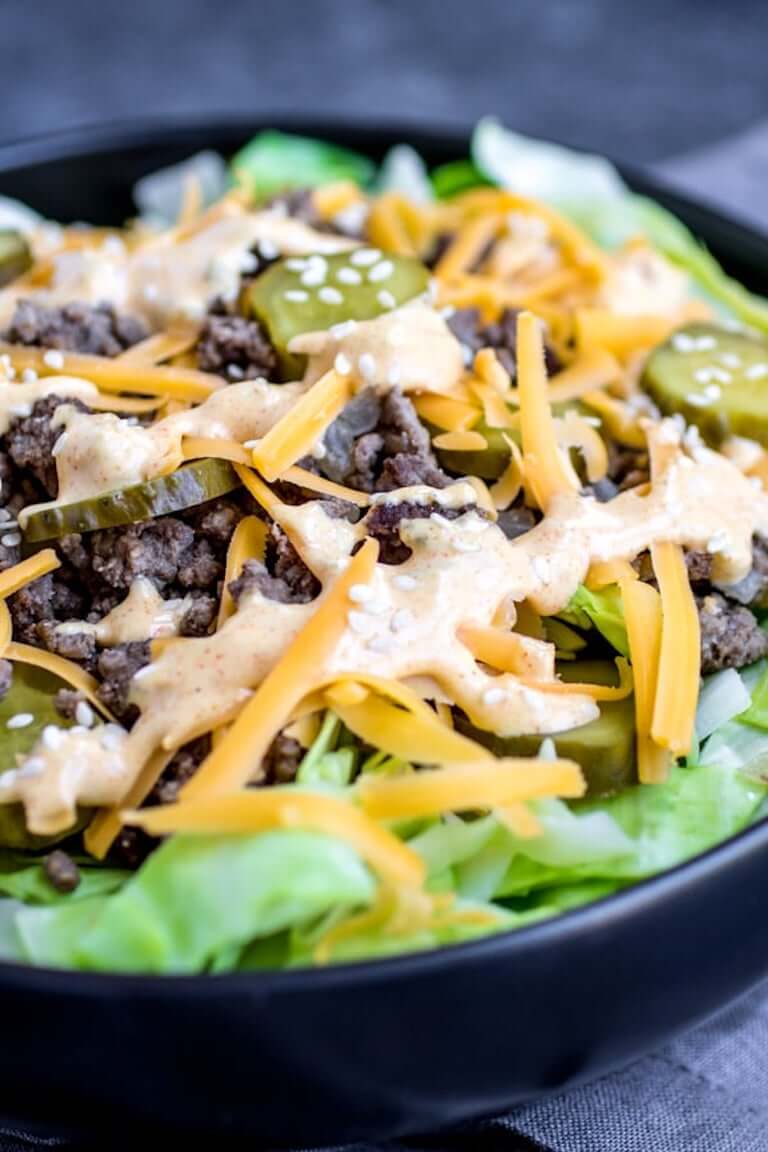 Low Carb Big Mac Bowl