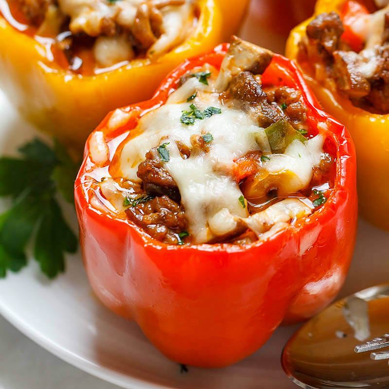 Cheese Steak Stuffed Peppers