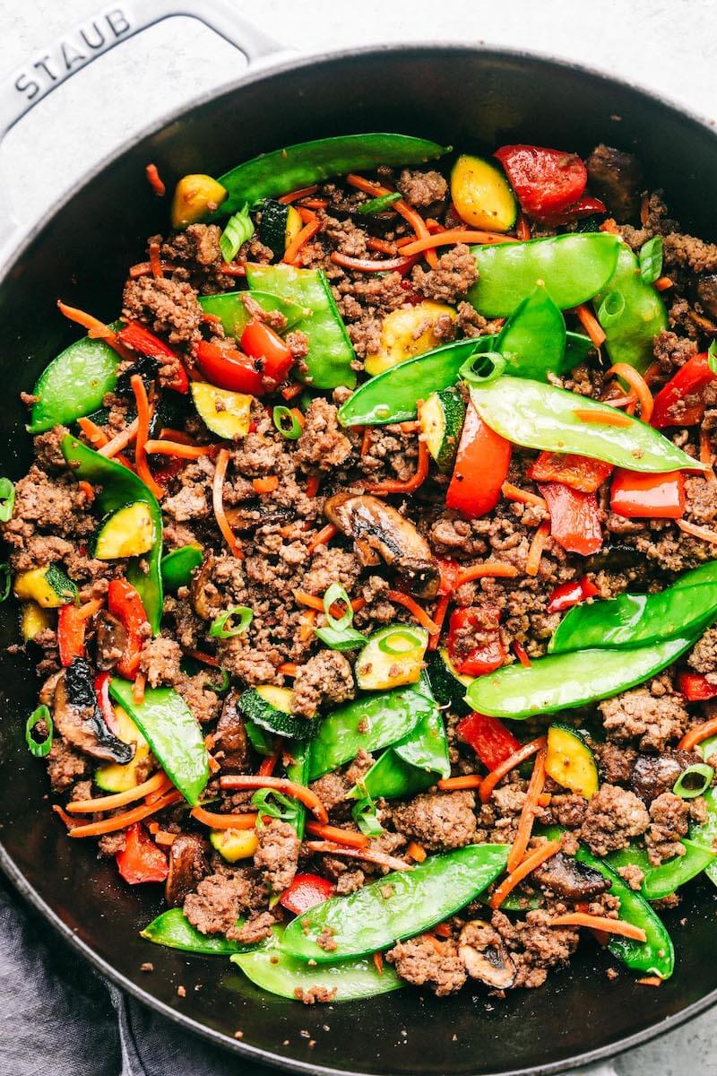 Korean Ground Beef Stir Fry