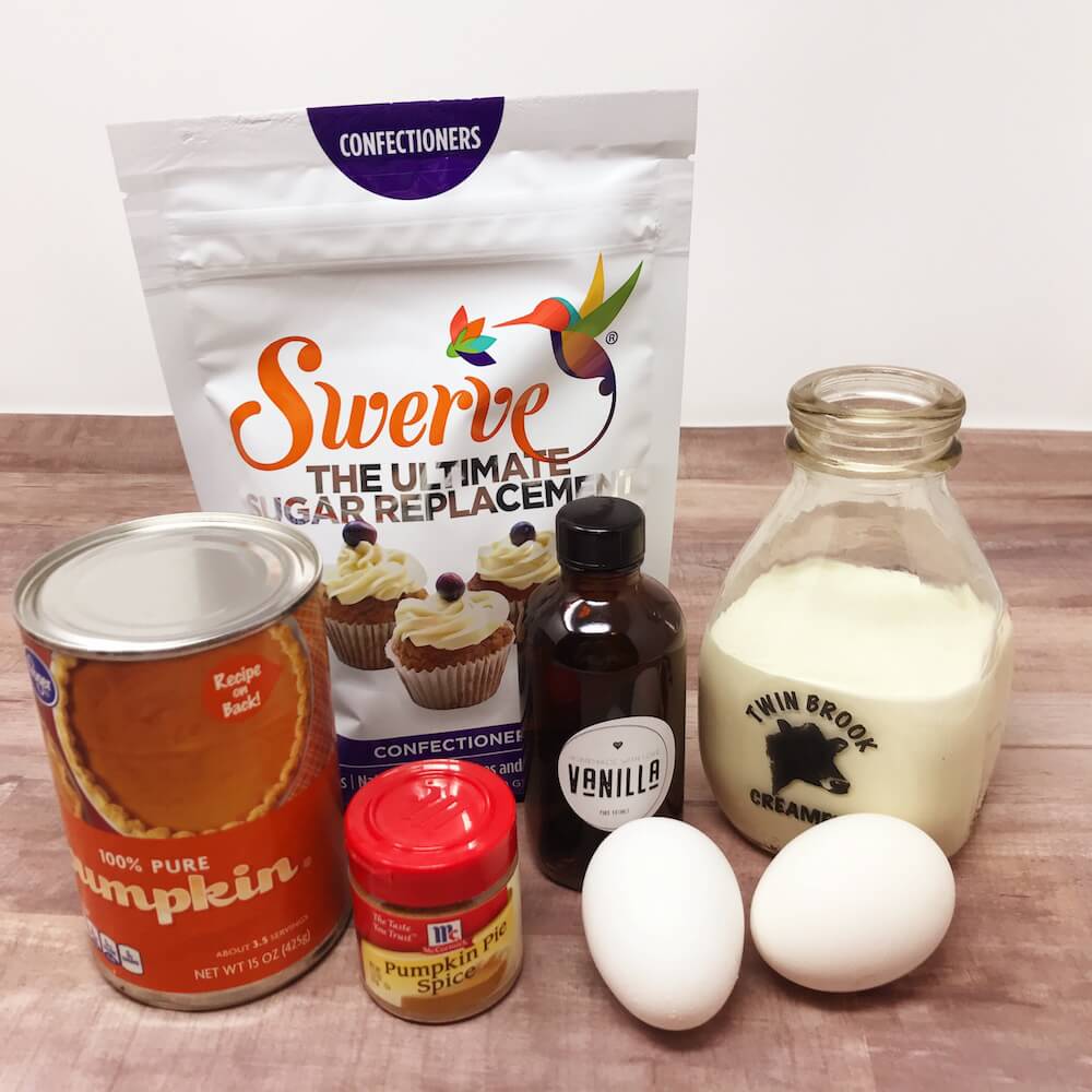 Crustless Keto Pumpkin Pie Ingredients