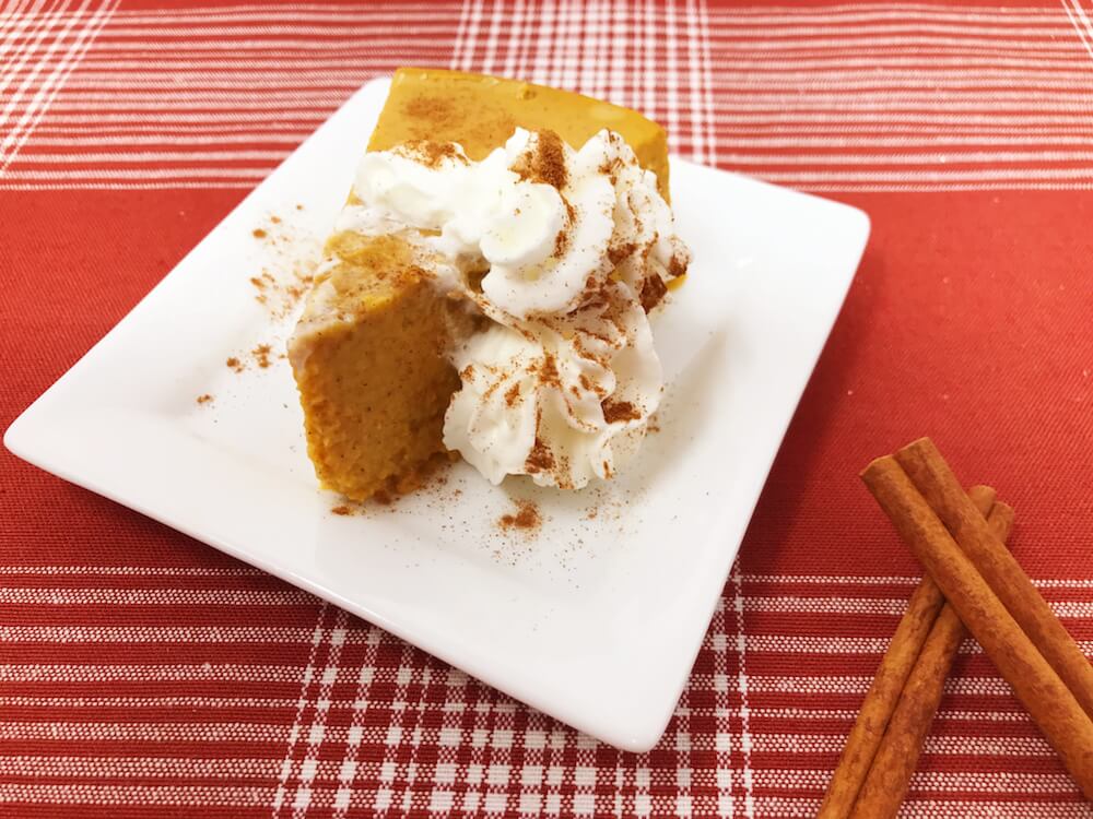 Crustless Keto Pumpkin Pie Slice