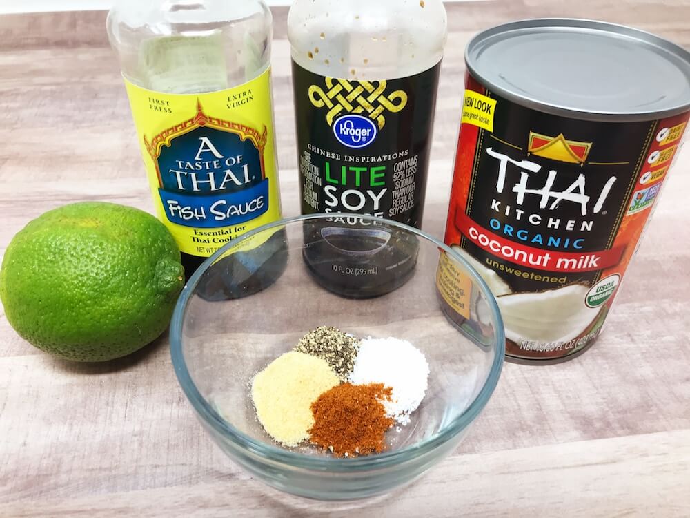 Keto Chicken Satay Marinade Ingredients