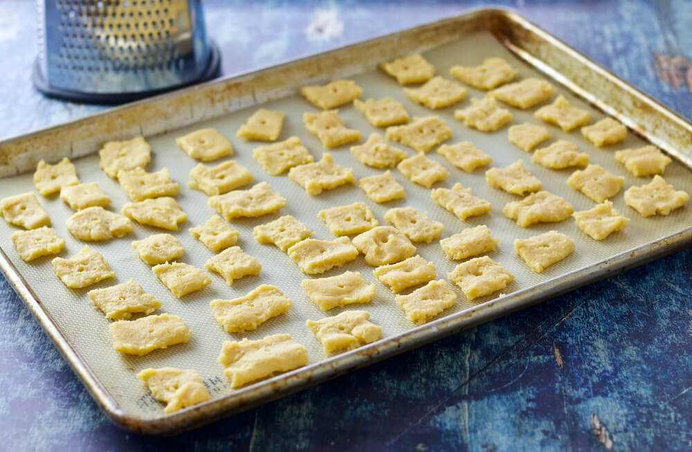 Low Carb Cheese Crackers - Keto Cheez-It Copycat - Ready To Bake