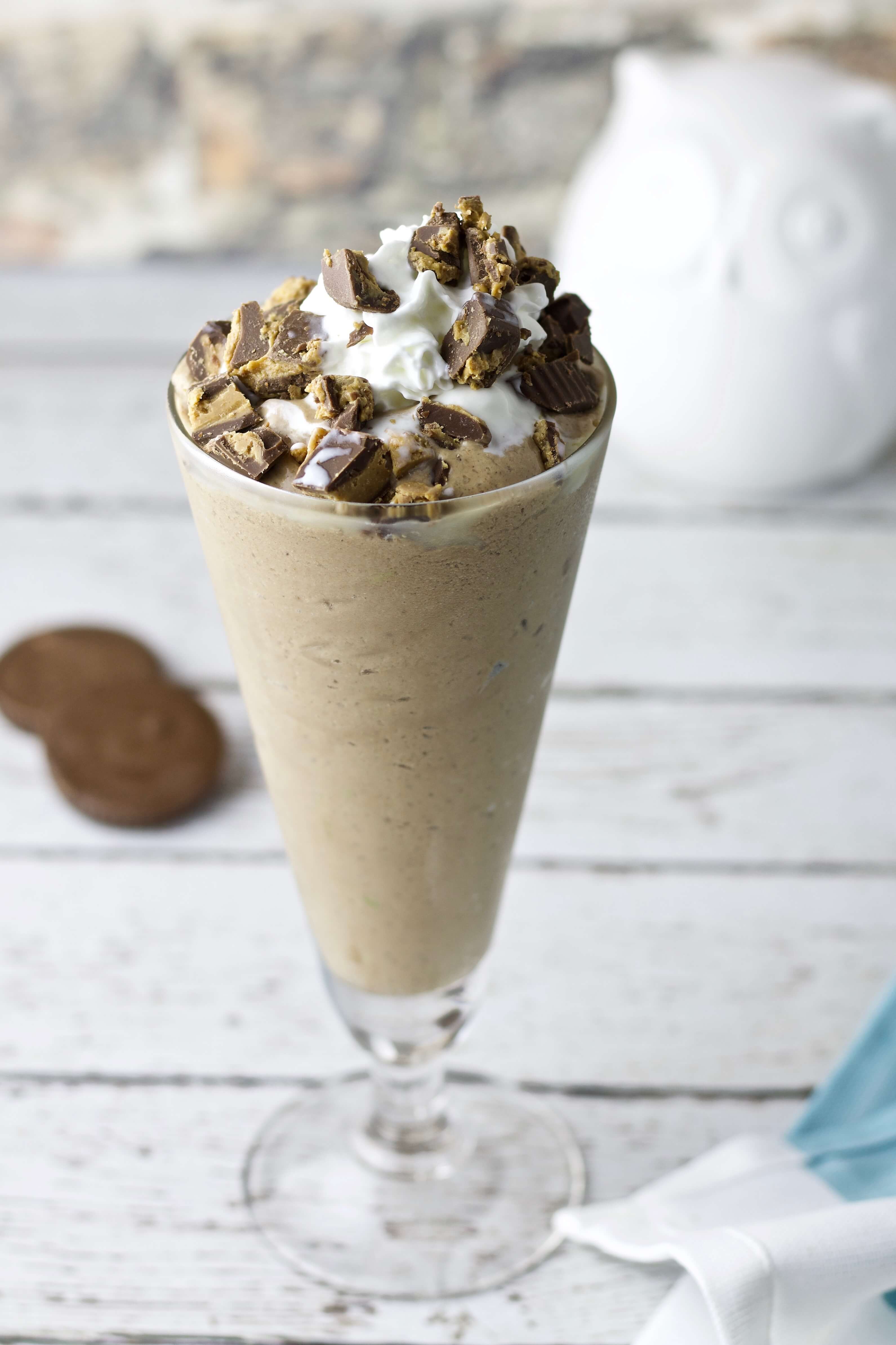 Easy Keto Fat Bomb Reese's Cup Milkshake Yummy Top