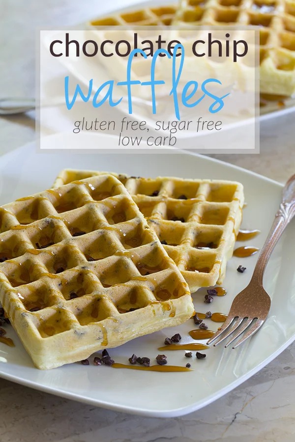 Keto Breakfast Recipes - 5 Ingredient Chocolate Chip Waffles