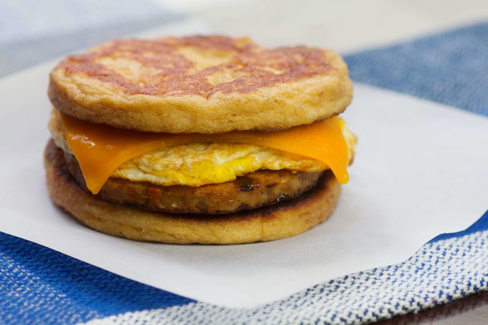 Keto Breakfast Recipes - Keto Sausage McGriddles