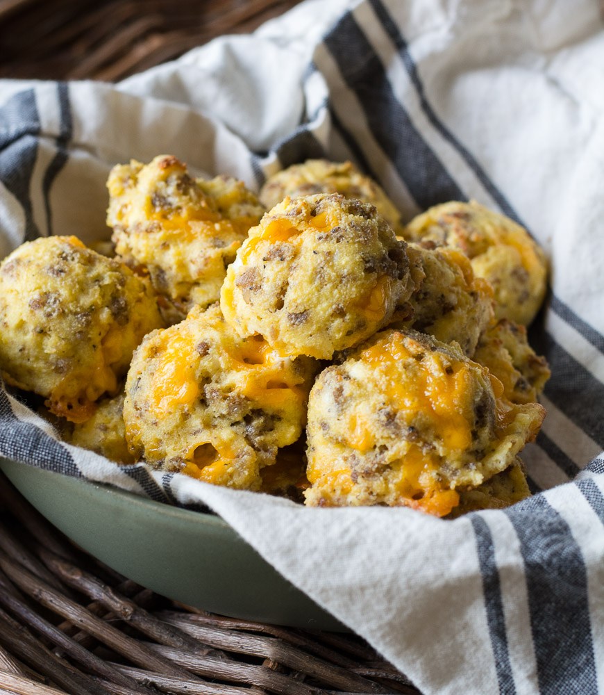 Keto Sausage Egg and Cheese Bites