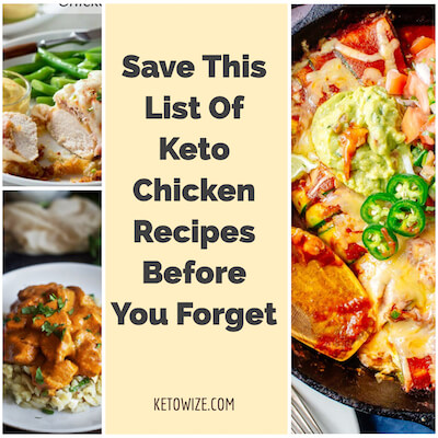 Keto Chicken Recipes Collage Featured