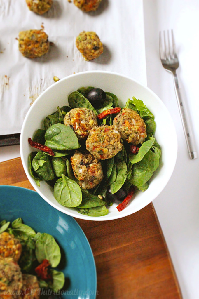Mediterranean Mung Bean & Olive “Meatballs” Vegetarian Keto Recipe