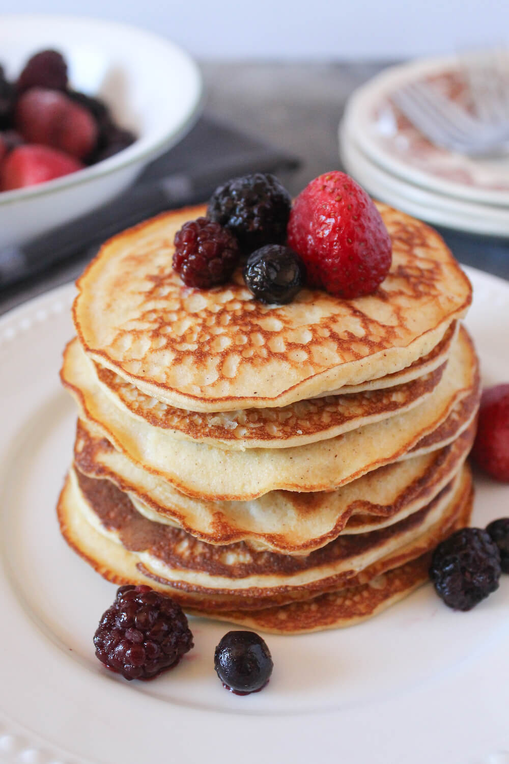 Serve these delicious pancakes with your favorite keto berries