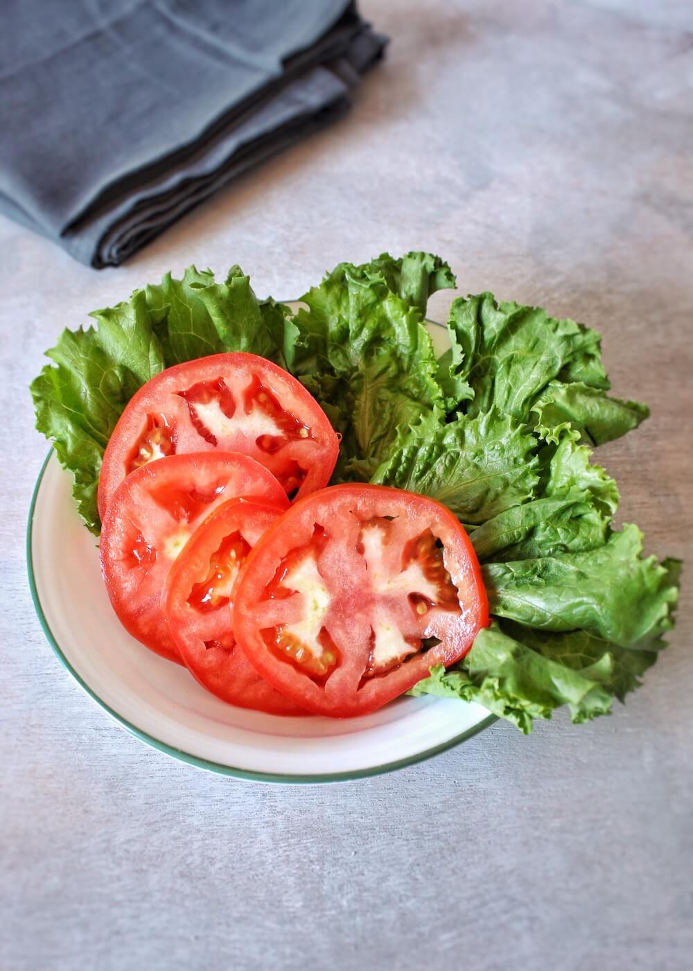 Good Lettuce and Tomato are very important components to making a delicious Keto BLT sandwich