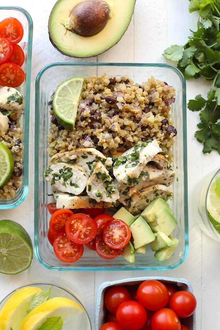 Easy Keto Weeknight Dinners - Cilantro Lime Chicken with Cauliflower Rice